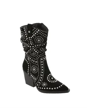Women's Stellar Studded Boot In Black