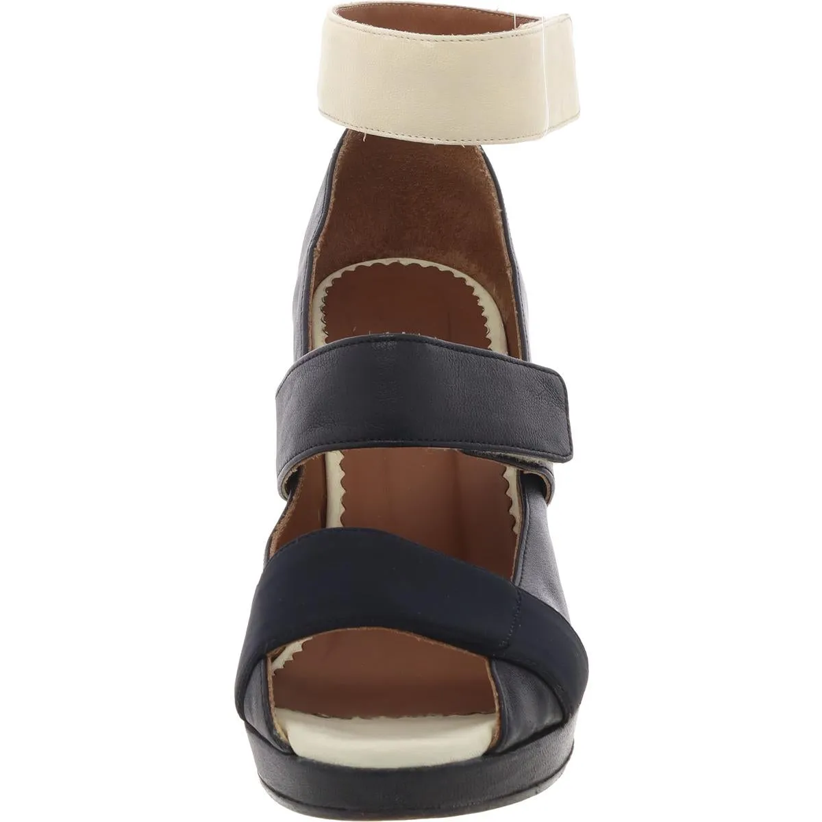 Womens Strappy Leather Pumps