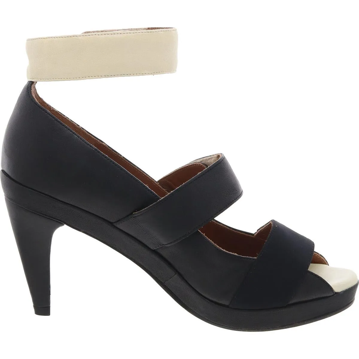 Womens Strappy Leather Pumps