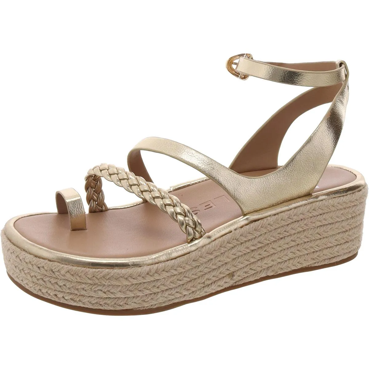 Womens Strappy Manmade Wedge Heels