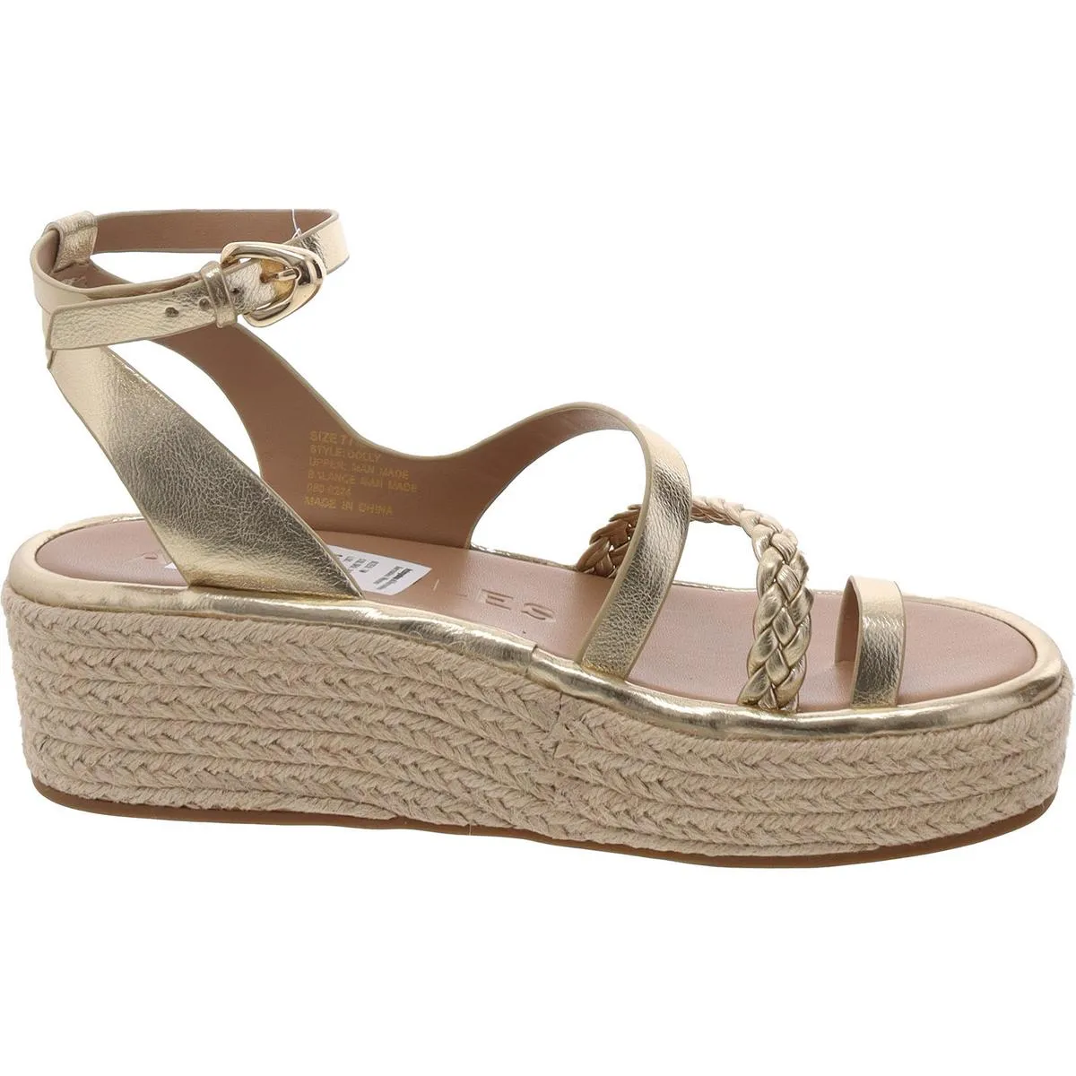 Womens Strappy Manmade Wedge Heels