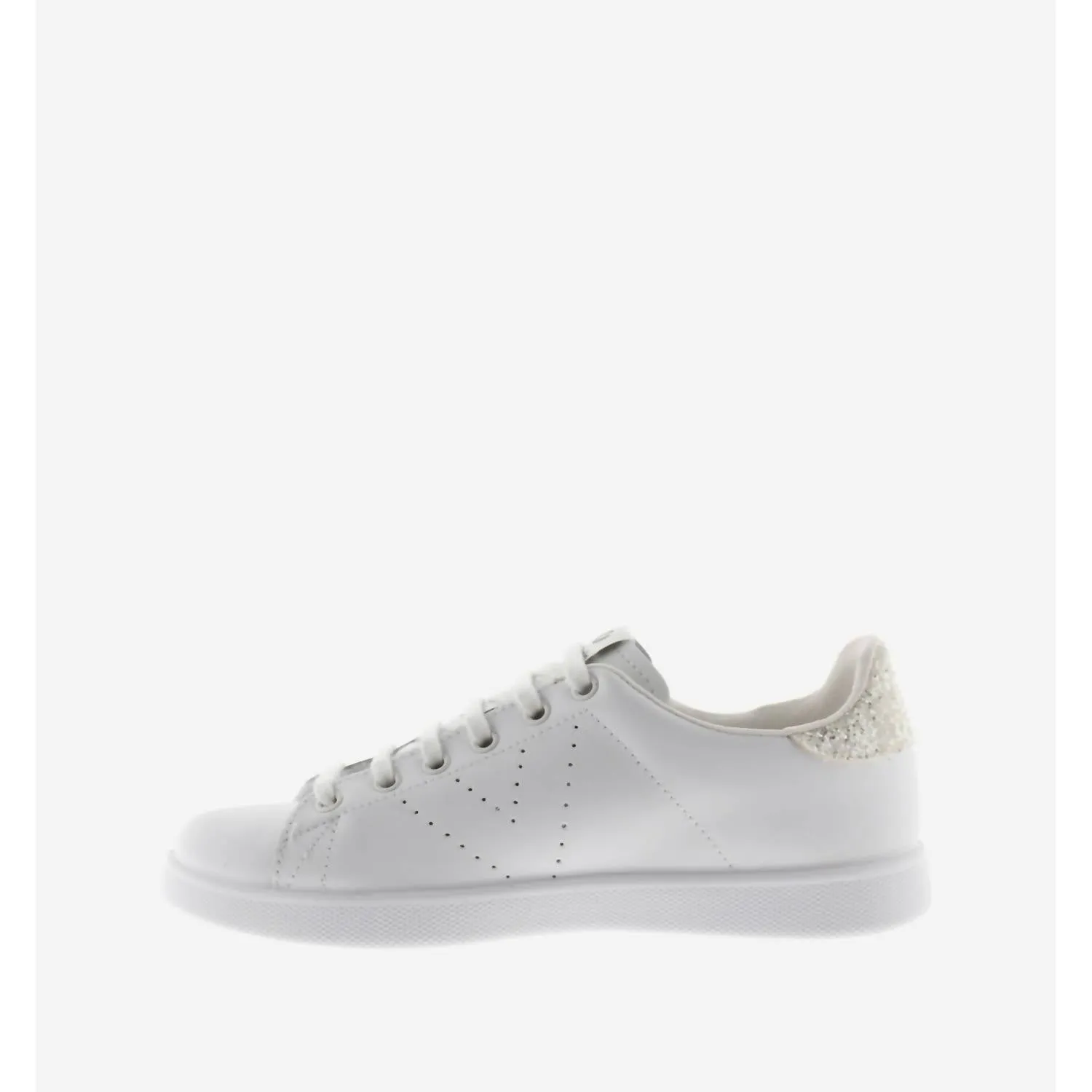 Women's Tenis Glitter Shoes In Silver