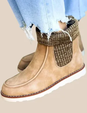 Women's Tis The Season Slip On Moc Bootie In Taupe
