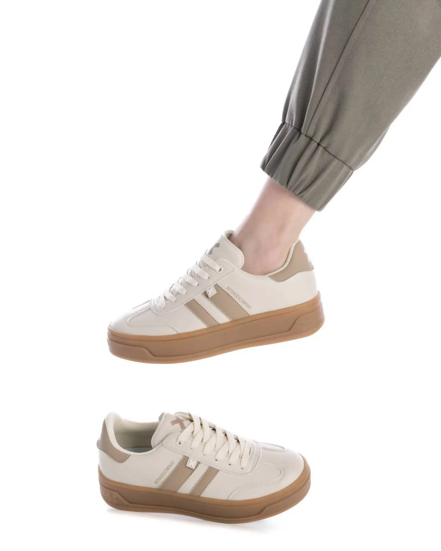 Women's Urban Fashion Sneakers In Beige