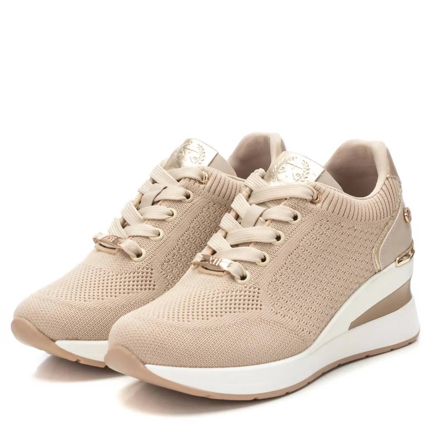 Women's Wedge Comfort Sneakers In Beige