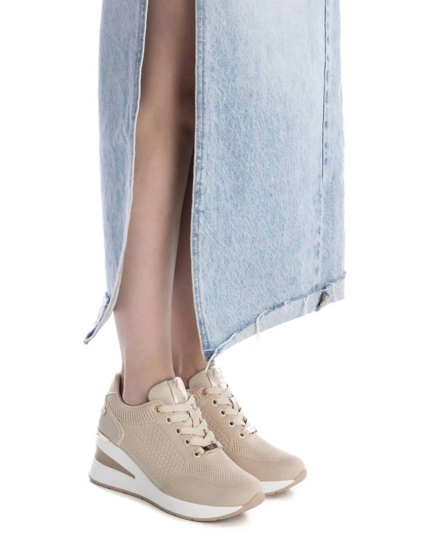 Women's Wedge Comfort Sneakers In Beige