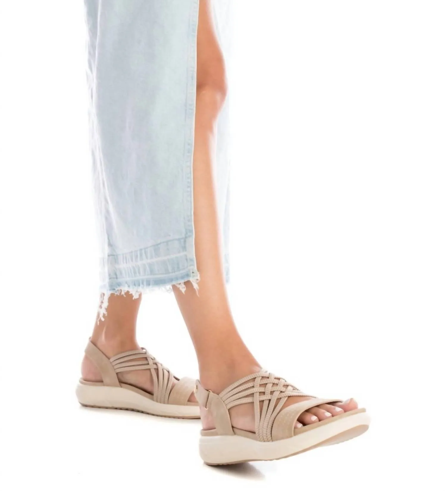 Women's Wedge Sandals In Beige