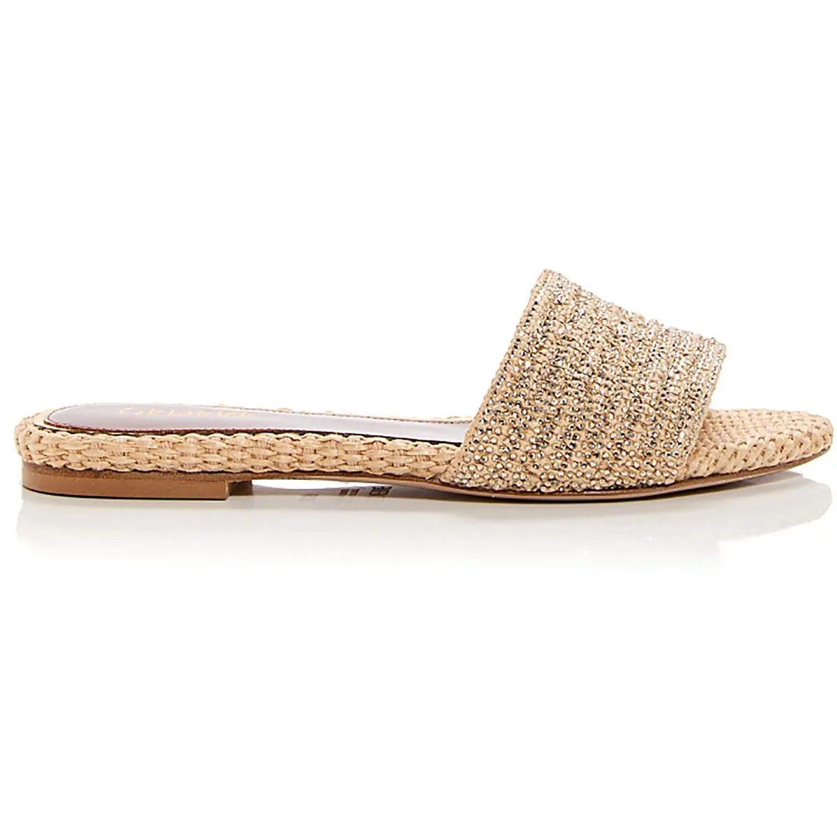 Womens Woven Slip On Slide Sandals