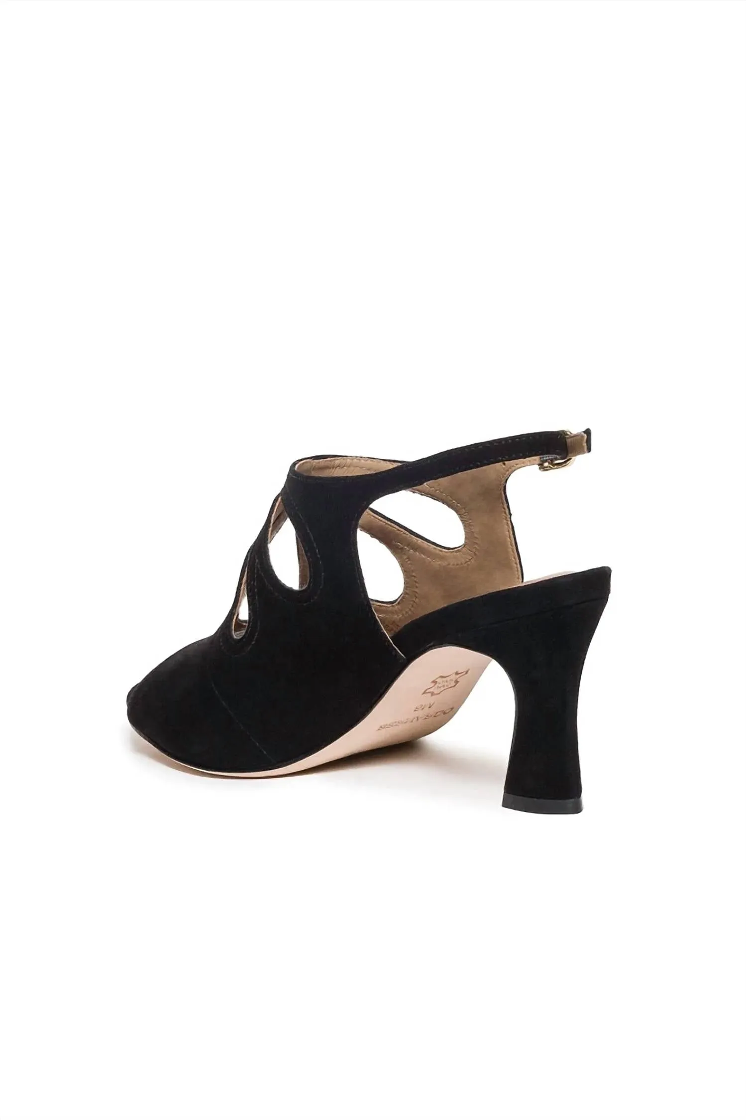 Wome's Nili Heels - Medium In Black Kid Suede