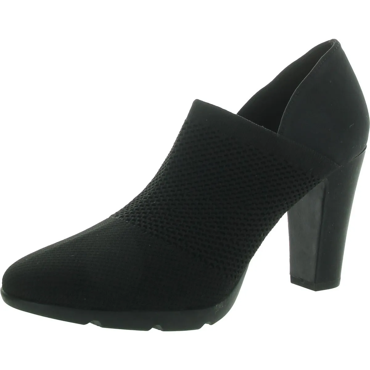 Xenom Womens Stretch Satin Loafer Heels