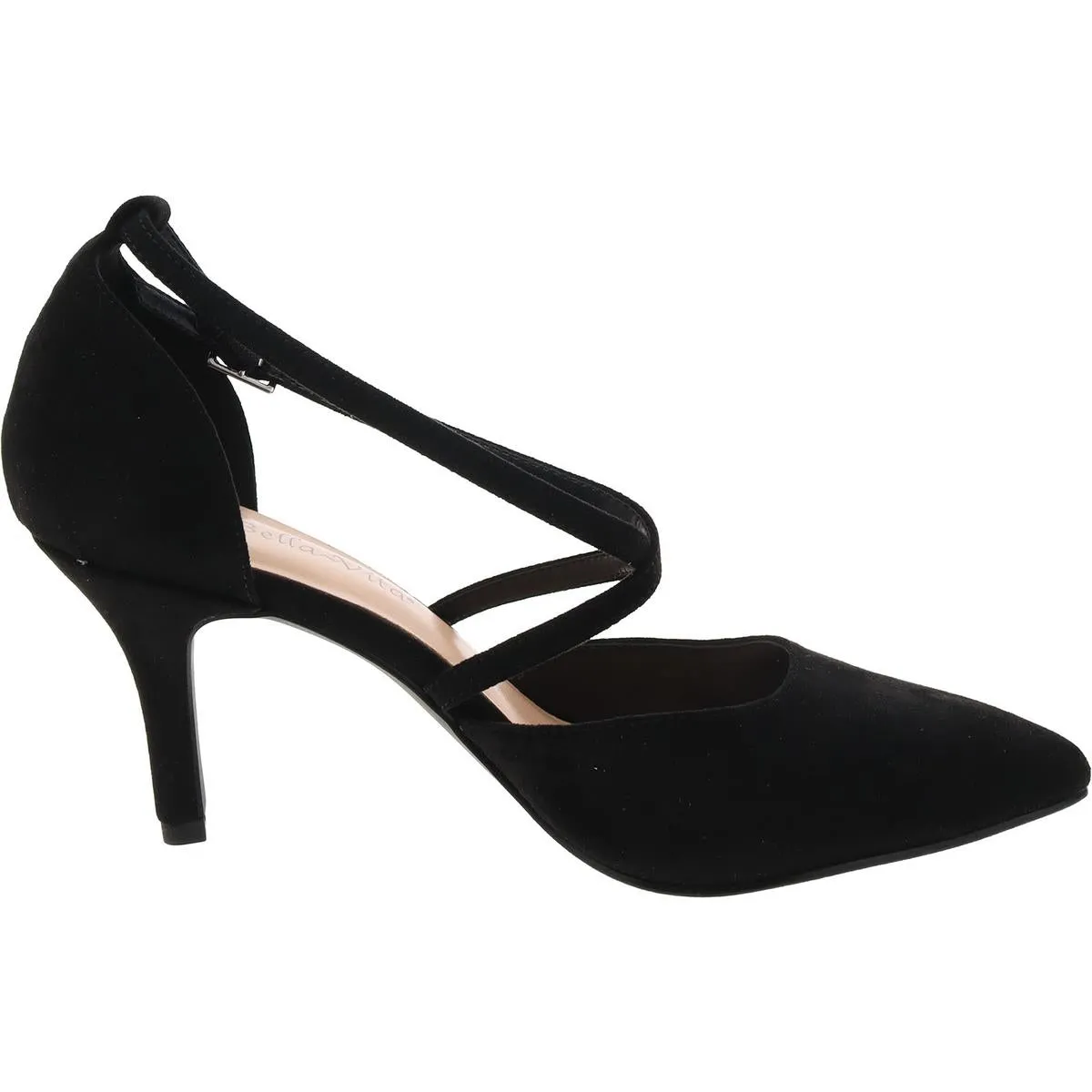 Zabella Womens Faux Suede Buckle Ankle Strap