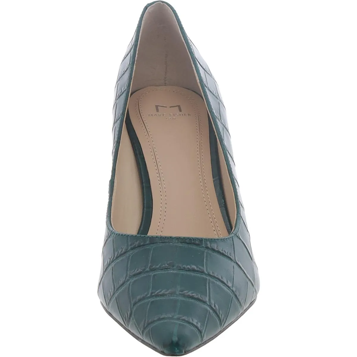 ZALA12 Womens Leather Block Heel Pumps