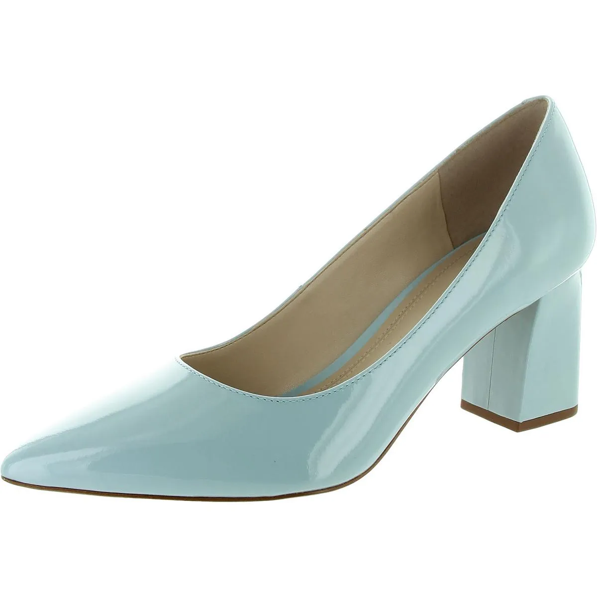 ZALA12 Womens Leather Block Heel Pumps