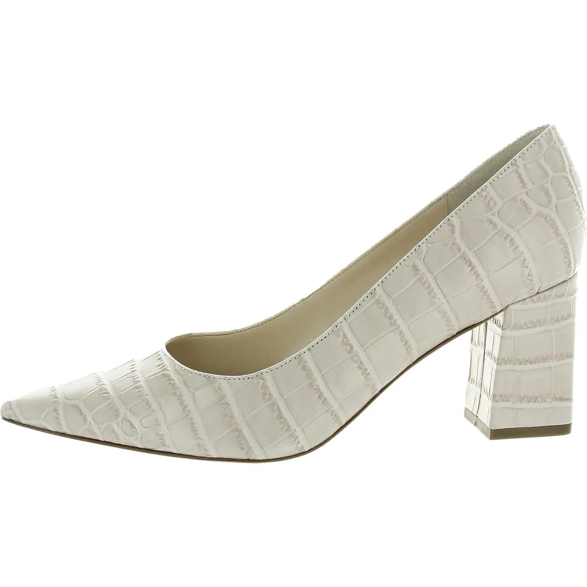 ZALA12 Womens Leather Block Heel Pumps