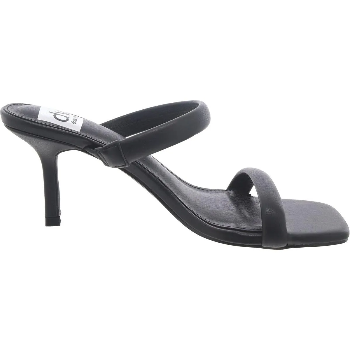 Zelia Womens Faux Leather Two Band Slide