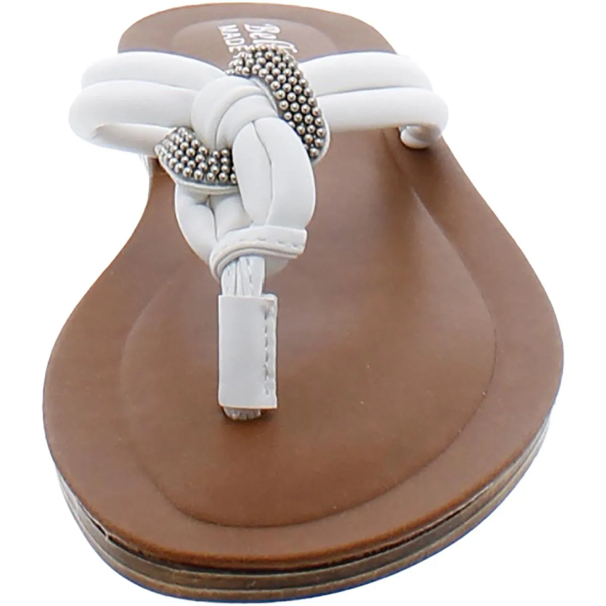 Zev-Italy Womens Faux Leather Thong Sandals