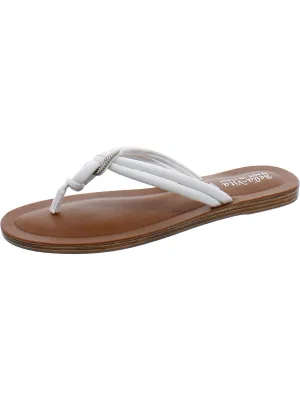 Zev-Italy Womens Faux Leather Thong Sandals