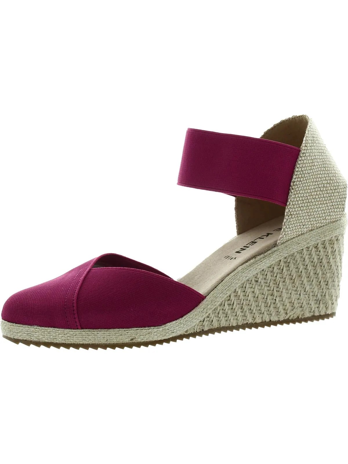 Zoey Womens Canvas Ankle Strap Espadrille Heels