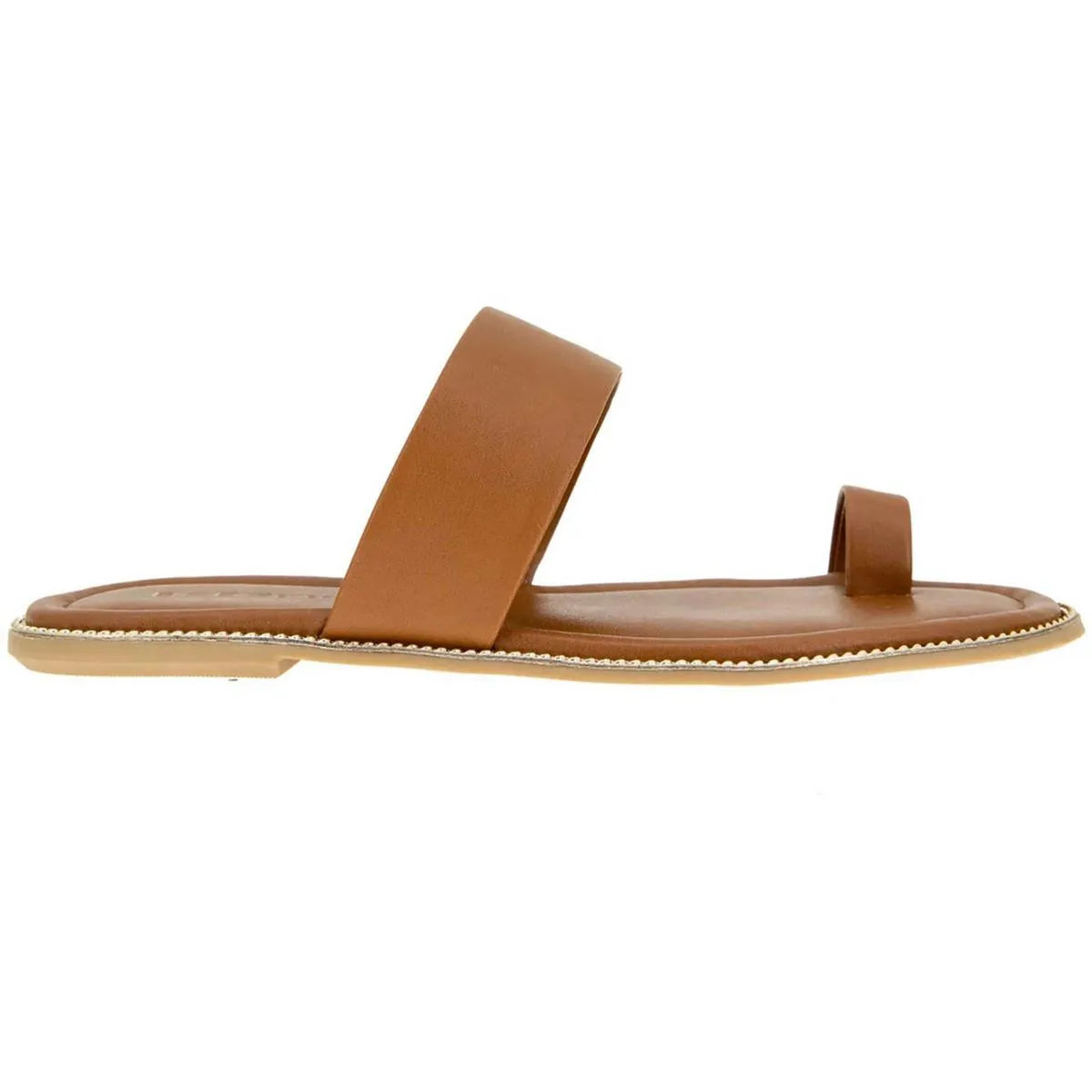 Zulu Womens Faux Leather Slip On Slide Sandals