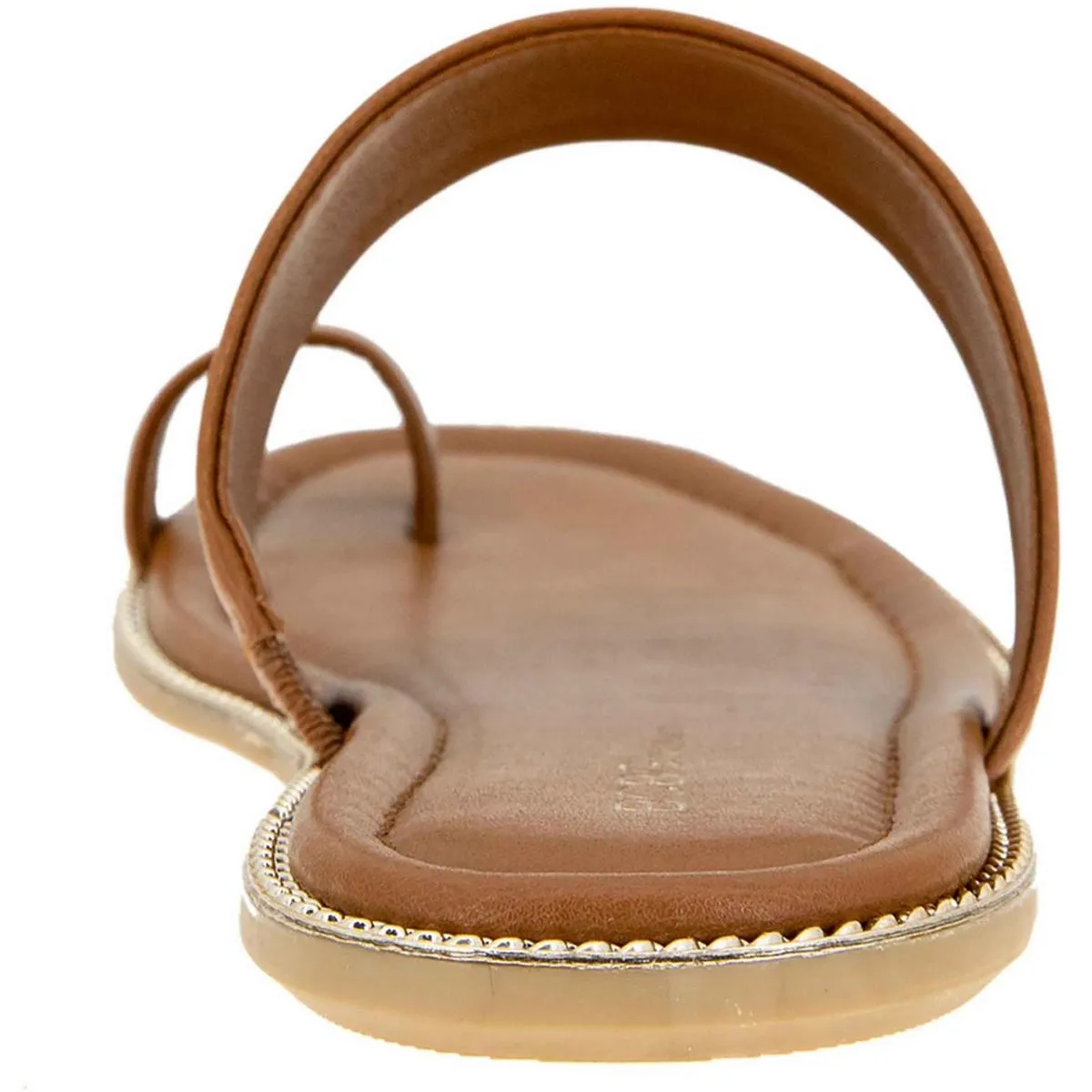 Zulu Womens Faux Leather Slip On Slide Sandals